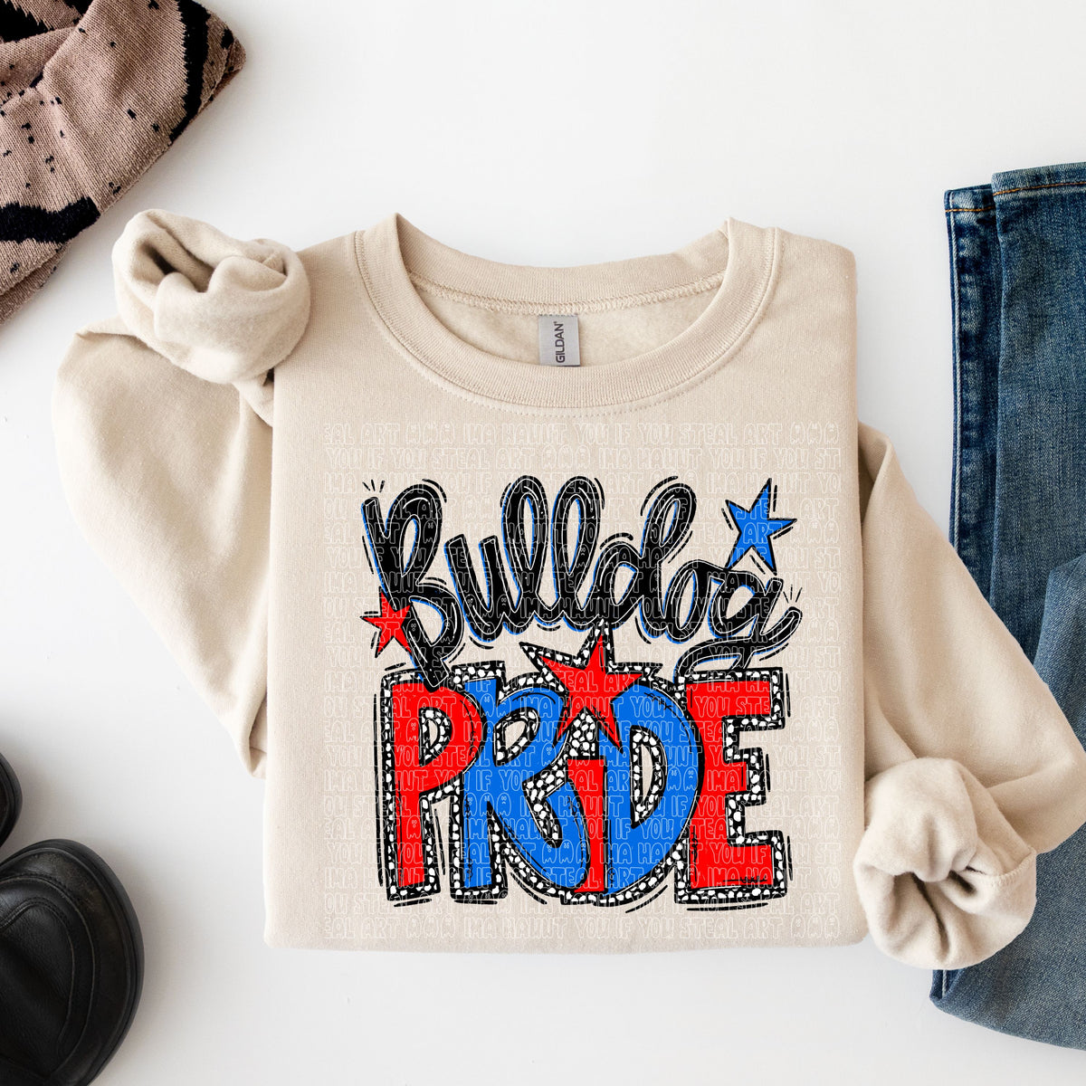 Bulldog Pride Mascot PNG Digital file