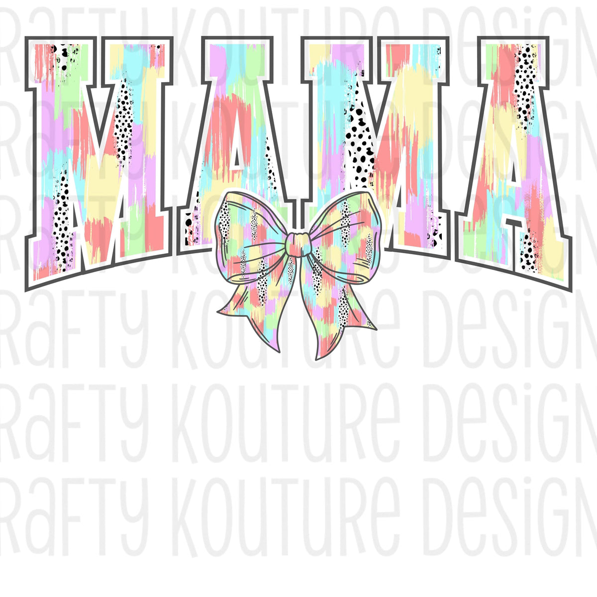 Pastel Brushstroke Mama PNG