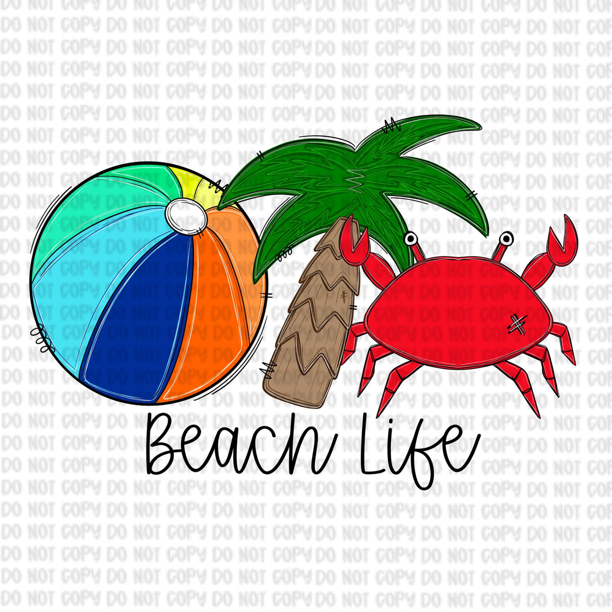 Beach Life Boy Crab Version digital file