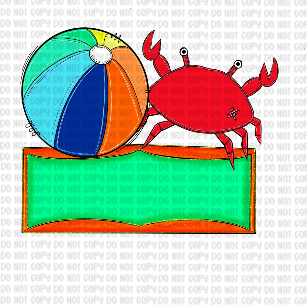 Crabby Summer nameplate png