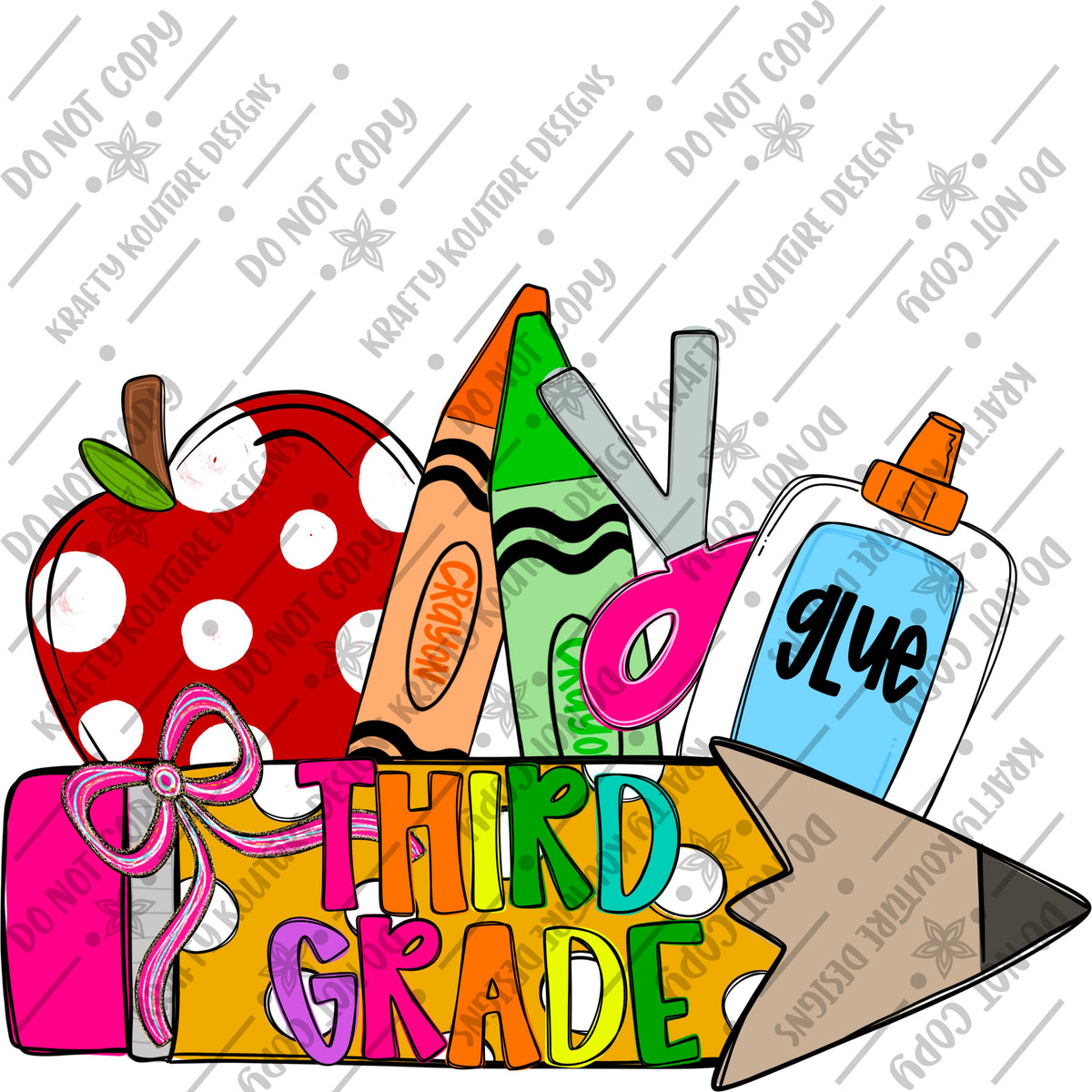 Third Grade Back to School PNG