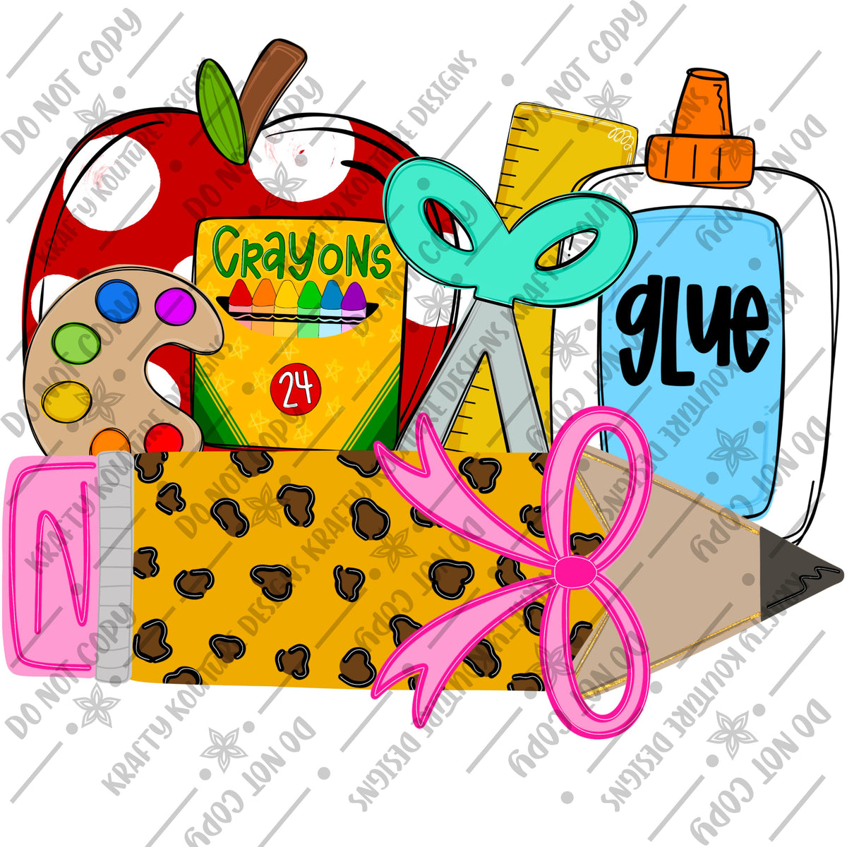 Back to school Girl name plate with bow png digital file only