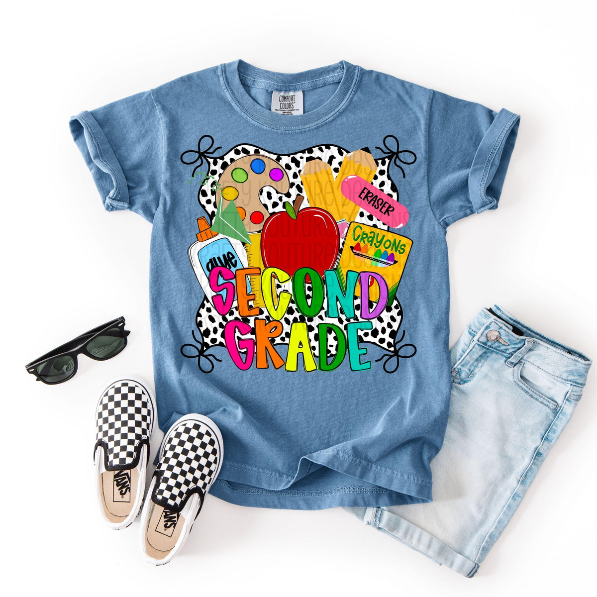 Second Grade Collage PNG Back to School Design