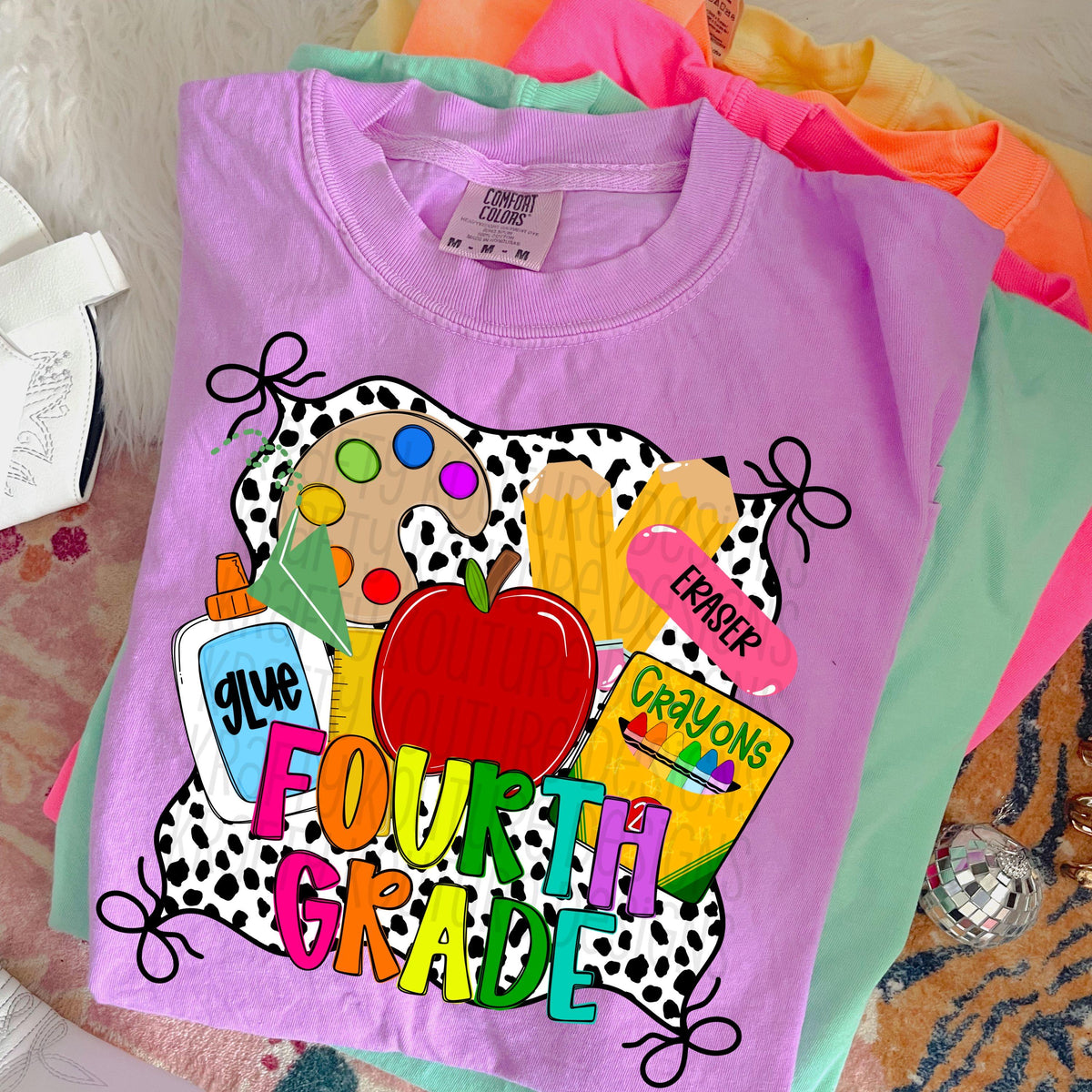 Fourth Grade Collage Hand-Drawn Back to School Design (Digital File Only)