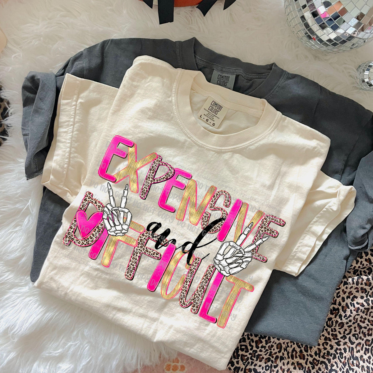 Gold Pink Leopard PNG Front pocket design included (digital file)