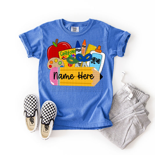 Boys Back to School Name plate (Digital File)