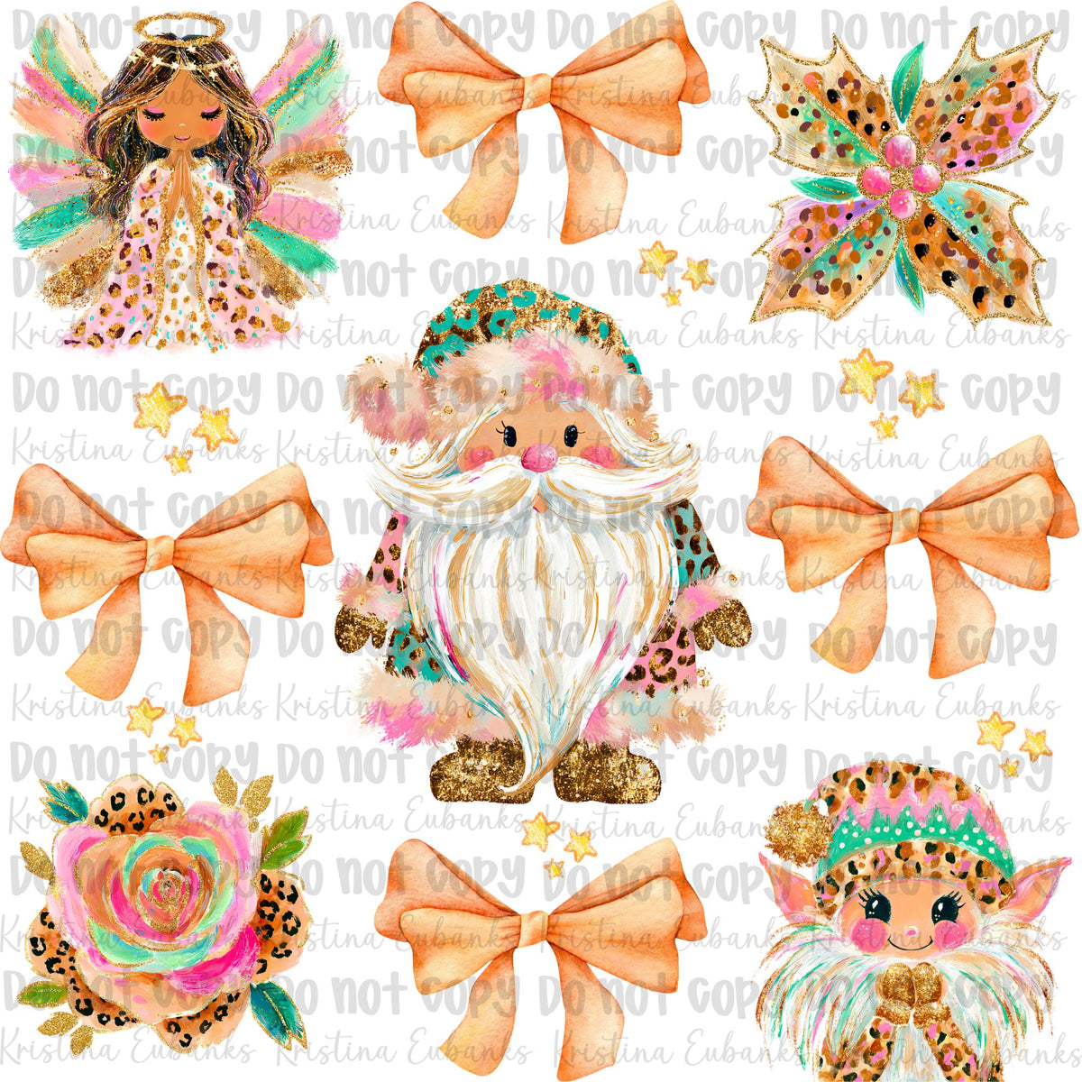 Coquette Christmas Elves PNG