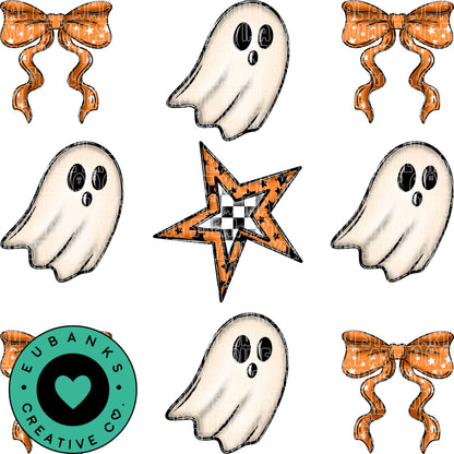 Coquette ghosty bows digital png only