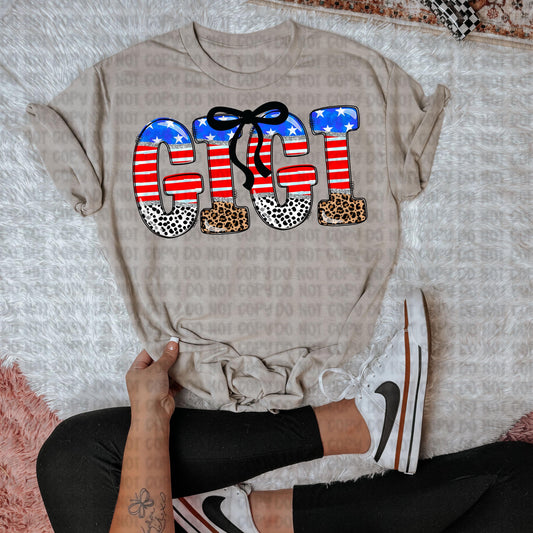 Patriotic GiGi with bow PNG