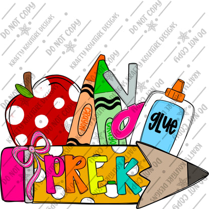 PreK Back to School name plate PNG