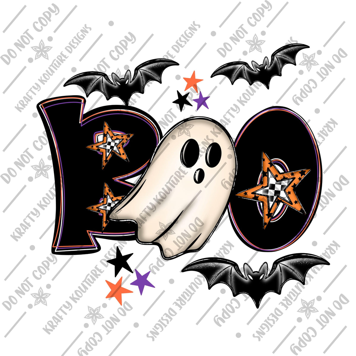 Boo Bats Halloween digital png