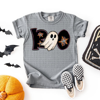 Ghostly Boo stars Halloween digital png