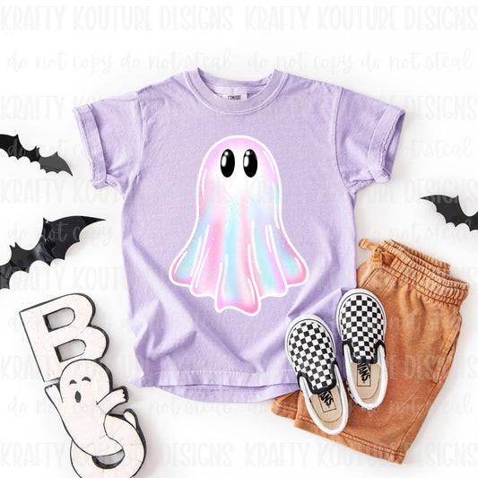 Pastel glitter Ghosty digital png only Halloween design hand drawn
