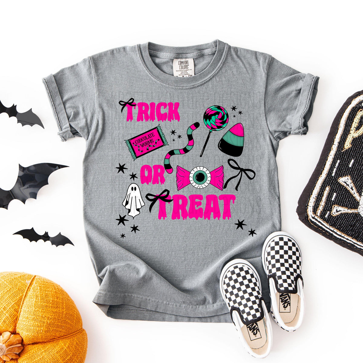 Trick or Treat candy ghost Collage digital png