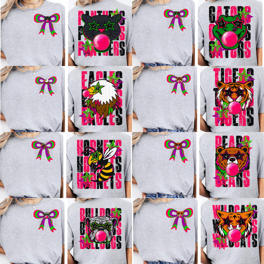 Bubblegum Distressed Mascots front pocket included 8pk bundle png