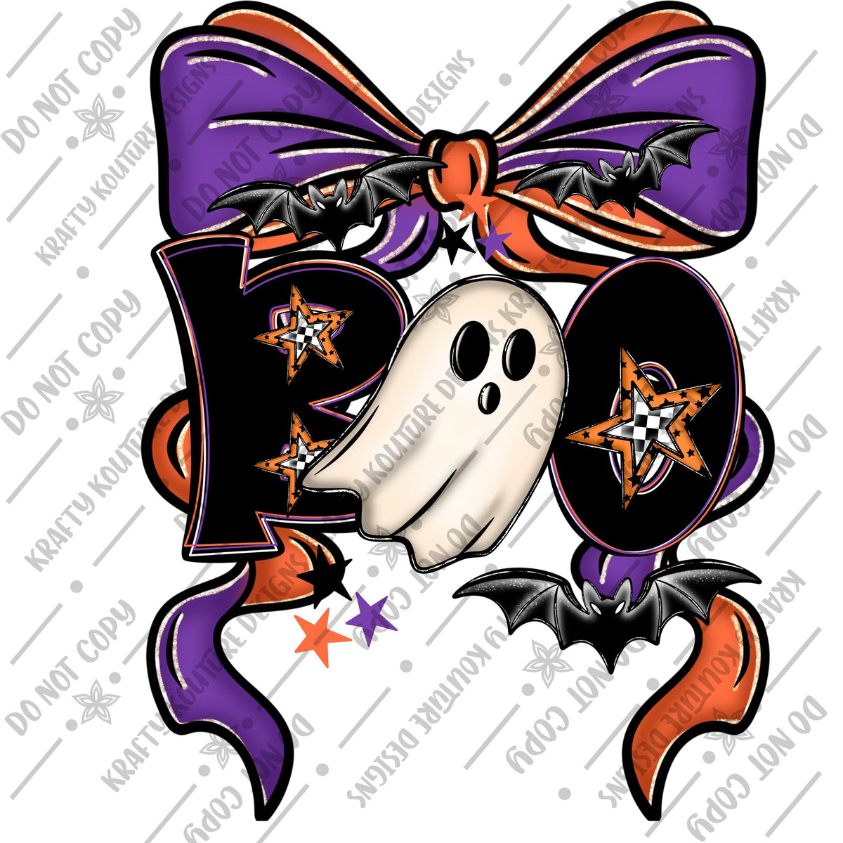 Boo Bats Halloween bow designs  digital png