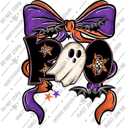 Boo Bats Halloween bow designs  digital png