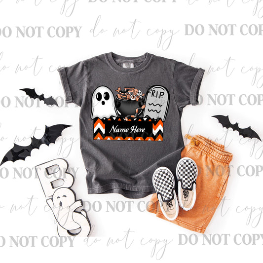 Spooky Boys Halloween Name Plate digital PNG