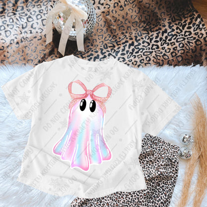 Pastel glitter Ghosty with a bow digital