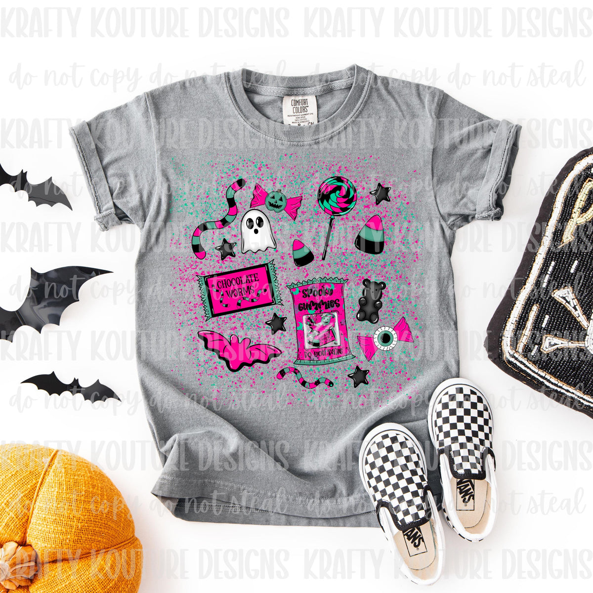 Halloween Gummy Candy Collage digital file