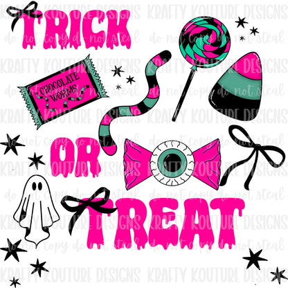 Trick or Treat candy ghost Collage digital png
