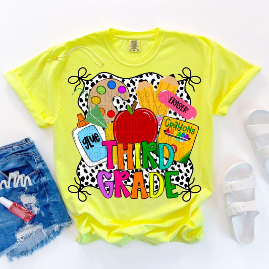 Third Grade Collage PNG: Hand-Drawn Back to School Design (Digital File Only)