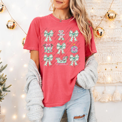 Coquette Preppy Christmas PNG Bundle: 4 Designs (Digital Download)