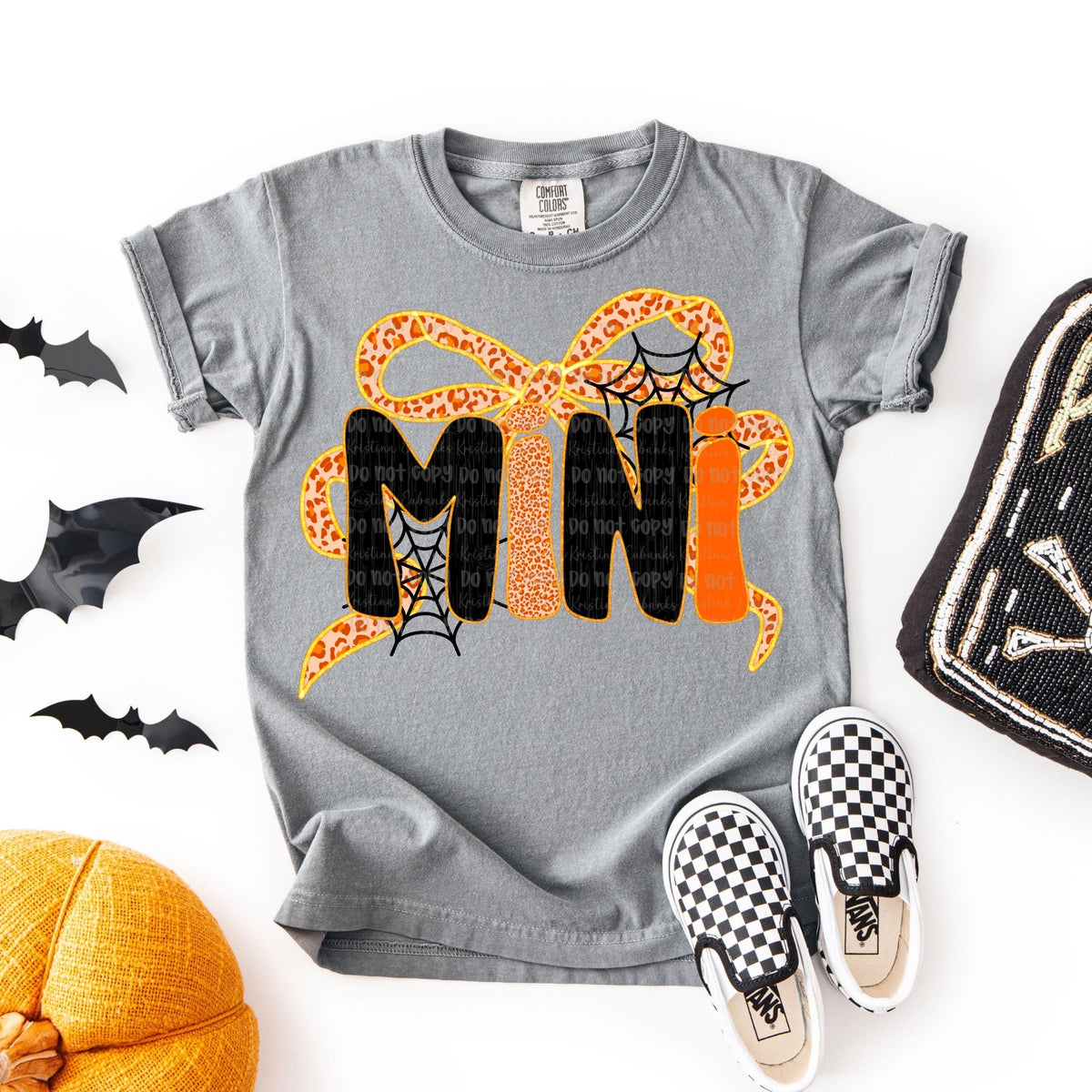 Halloween Mini Web Bow PNG