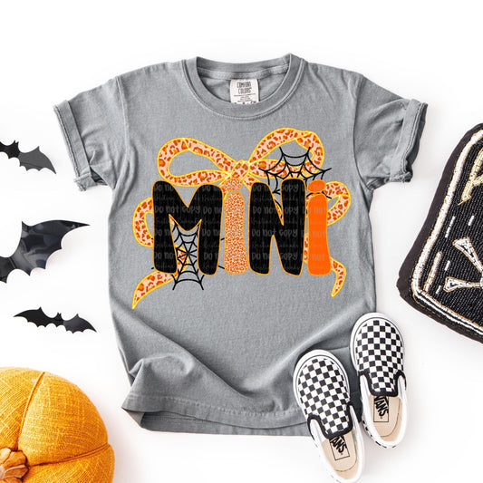 Halloween Mini Web Bow PNG