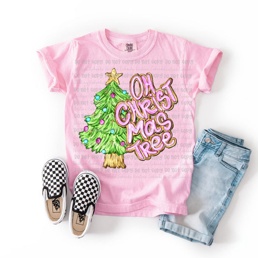 Oh Christmas Tree Hand Drawn (Digital Download)