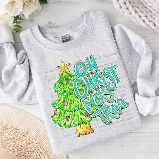 Oh Christmas Tree blue writing  (Digital Download)