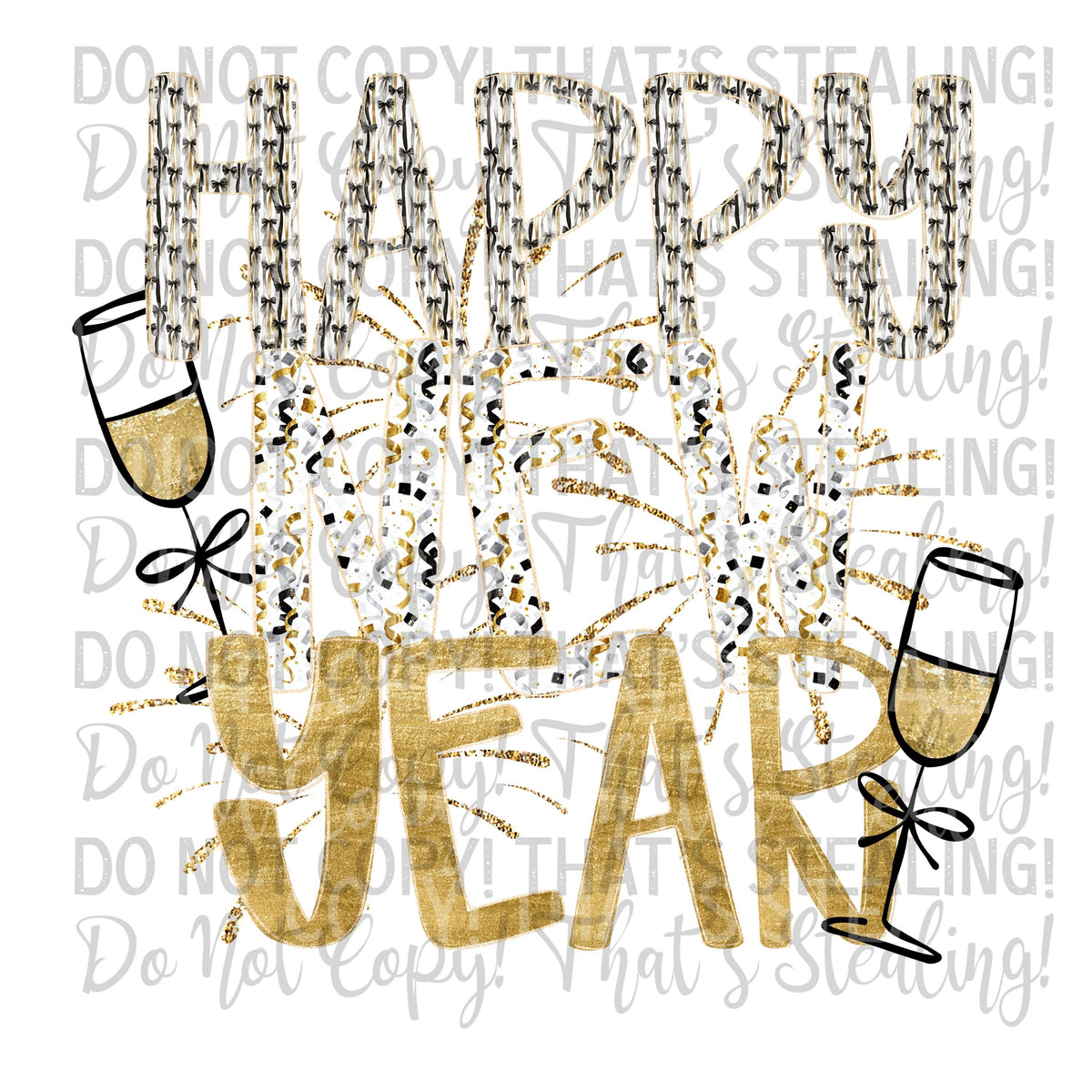 Glitter Happy New Year  (Digital Download)