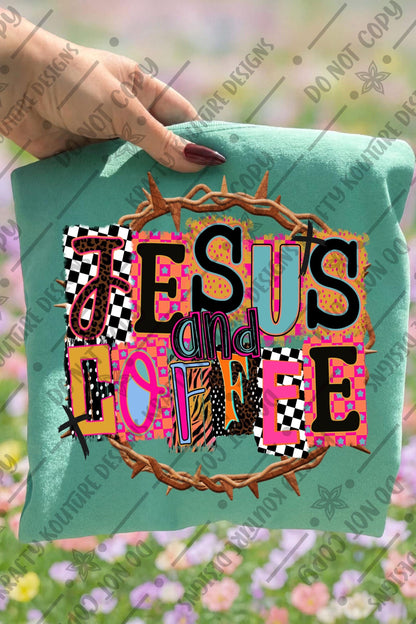 Jesus and Coffee with thorns png