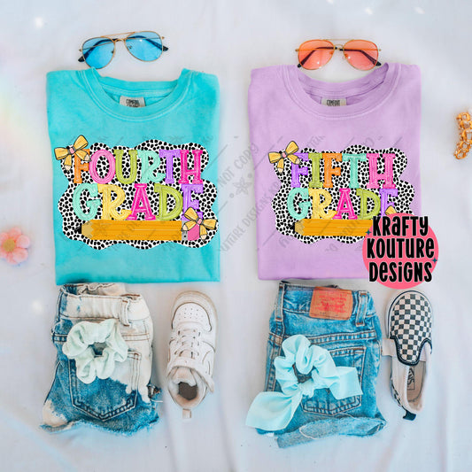Neon Back to School PNG Bundle